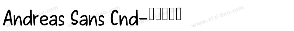 Andreas Sans Cnd字体转换